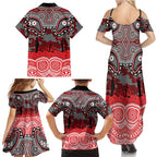 ANZAC Day Dolphins Family Matching Summer Maxi Dress and Hawaiian Shirt Military Memorial Aboriginal Indigenous Art