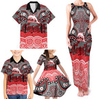 ANZAC Day Dolphins Family Matching Tank Maxi Dress and Hawaiian Shirt Military Memorial Aboriginal Indigenous Art