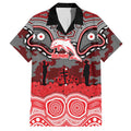 ANZAC Day Dolphins Hawaiian Shirt Military Memorial Aboriginal Indigenous Art