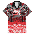 ANZAC Day Dolphins Hawaiian Shirt Military Memorial Aboriginal Indigenous Art