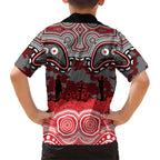 ANZAC Day Dolphins Hawaiian Shirt Military Memorial Aboriginal Indigenous Art