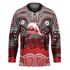 ANZAC Day Dolphins Hockey Jersey Military Memorial Aboriginal Indigenous Art