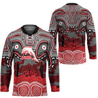 ANZAC Day Dolphins Hockey Jersey Military Memorial Aboriginal Indigenous Art