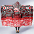 ANZAC Day Dolphins Hooded Blanket Military Memorial Aboriginal Indigenous Art