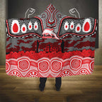 ANZAC Day Dolphins Hooded Blanket Military Memorial Aboriginal Indigenous Art