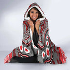 ANZAC Day Dolphins Hooded Blanket Military Memorial Aboriginal Indigenous Art