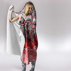 ANZAC Day Dolphins Hooded Blanket Military Memorial Aboriginal Indigenous Art