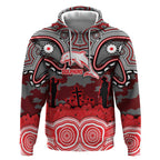 ANZAC Day Dolphins Hoodie Military Memorial Aboriginal Indigenous Art