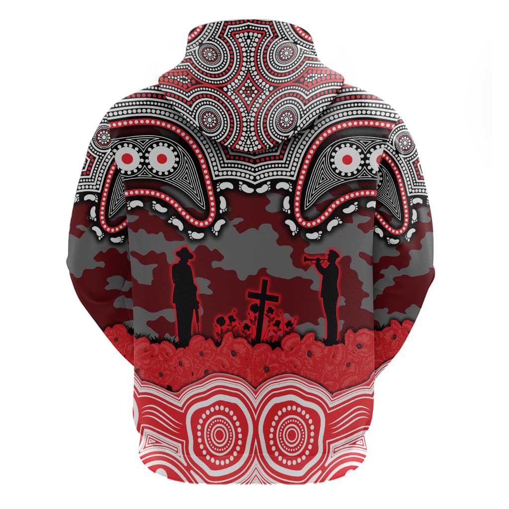 ANZAC Day Dolphins Hoodie Military Memorial Aboriginal Indigenous Art