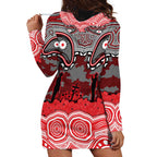 ANZAC Day Dolphins Hoodie Dress Military Memorial Aboriginal Indigenous Art