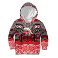 ANZAC Day Dolphins Kid Hoodie Military Memorial Aboriginal Indigenous Art