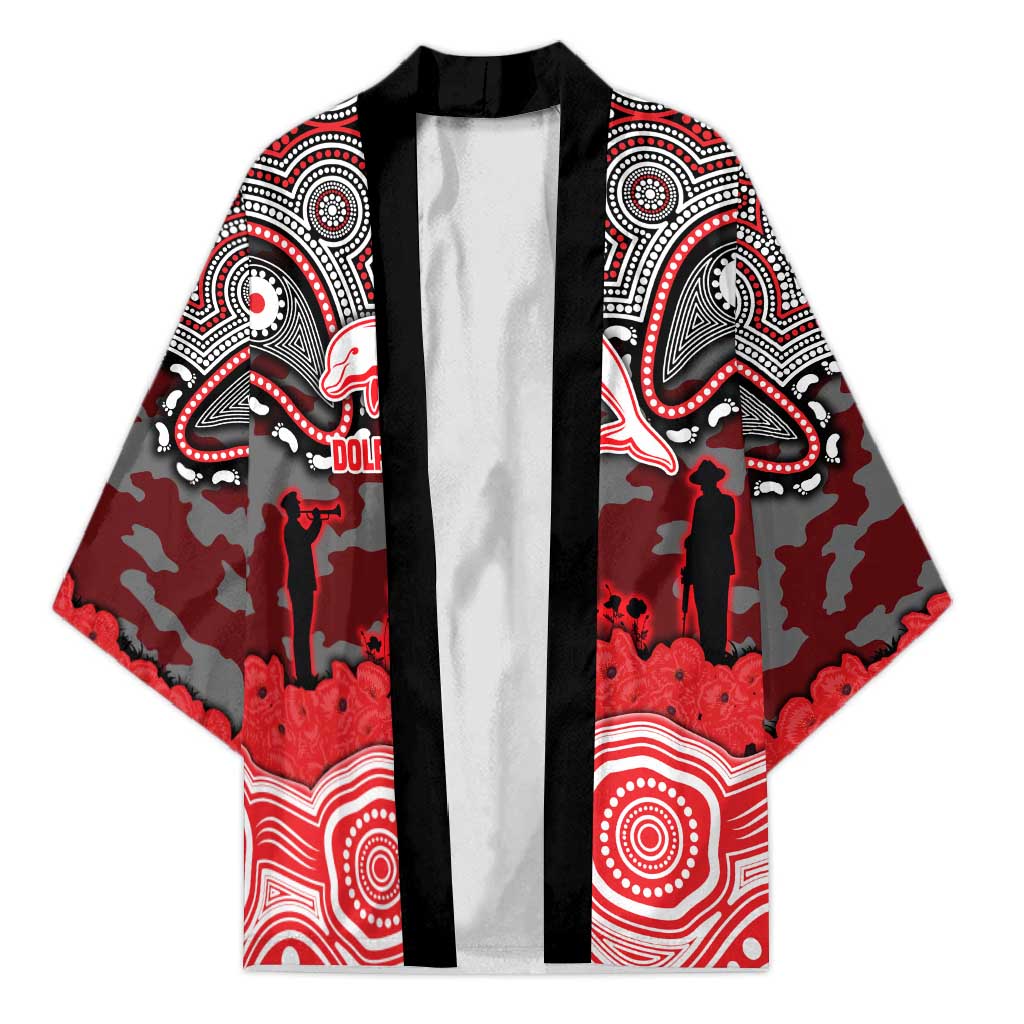 ANZAC Day Dolphins Kimono Military Memorial Aboriginal Indigenous Art