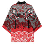 ANZAC Day Dolphins Kimono Military Memorial Aboriginal Indigenous Art