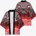 ANZAC Day Dolphins Kimono Military Memorial Aboriginal Indigenous Art