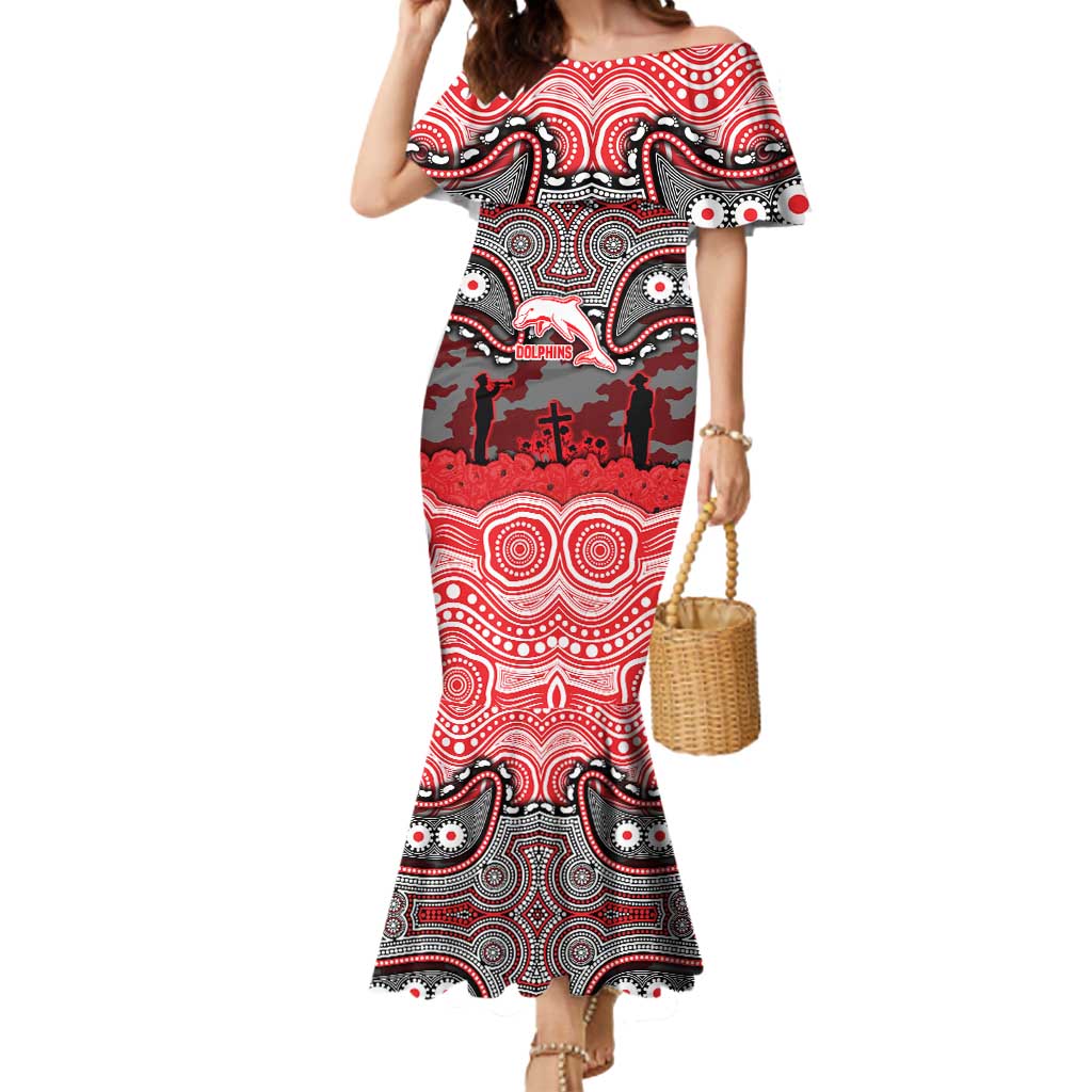 ANZAC Day Dolphins Mermaid Dress Military Memorial Aboriginal Indigenous Art