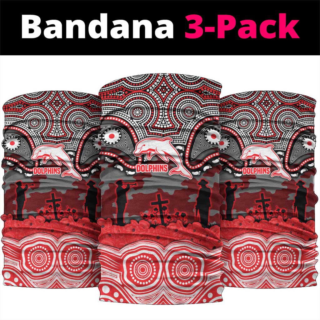 ANZAC Day Dolphins Neck Gaiter Military Memorial Aboriginal Indigenous Art