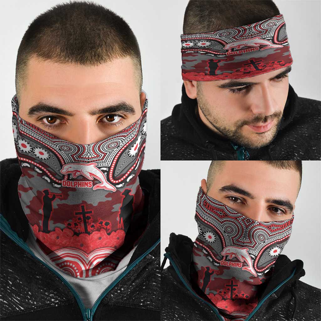 ANZAC Day Dolphins Neck Gaiter Military Memorial Aboriginal Indigenous Art