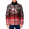 ANZAC Day Dolphins Padded Jacket Military Memorial Aboriginal Indigenous Art