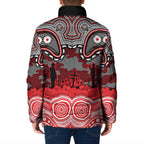 ANZAC Day Dolphins Padded Jacket Military Memorial Aboriginal Indigenous Art