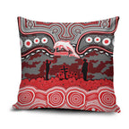 ANZAC Day Dolphins Pillow Cover Military Memorial Aboriginal Indigenous Art