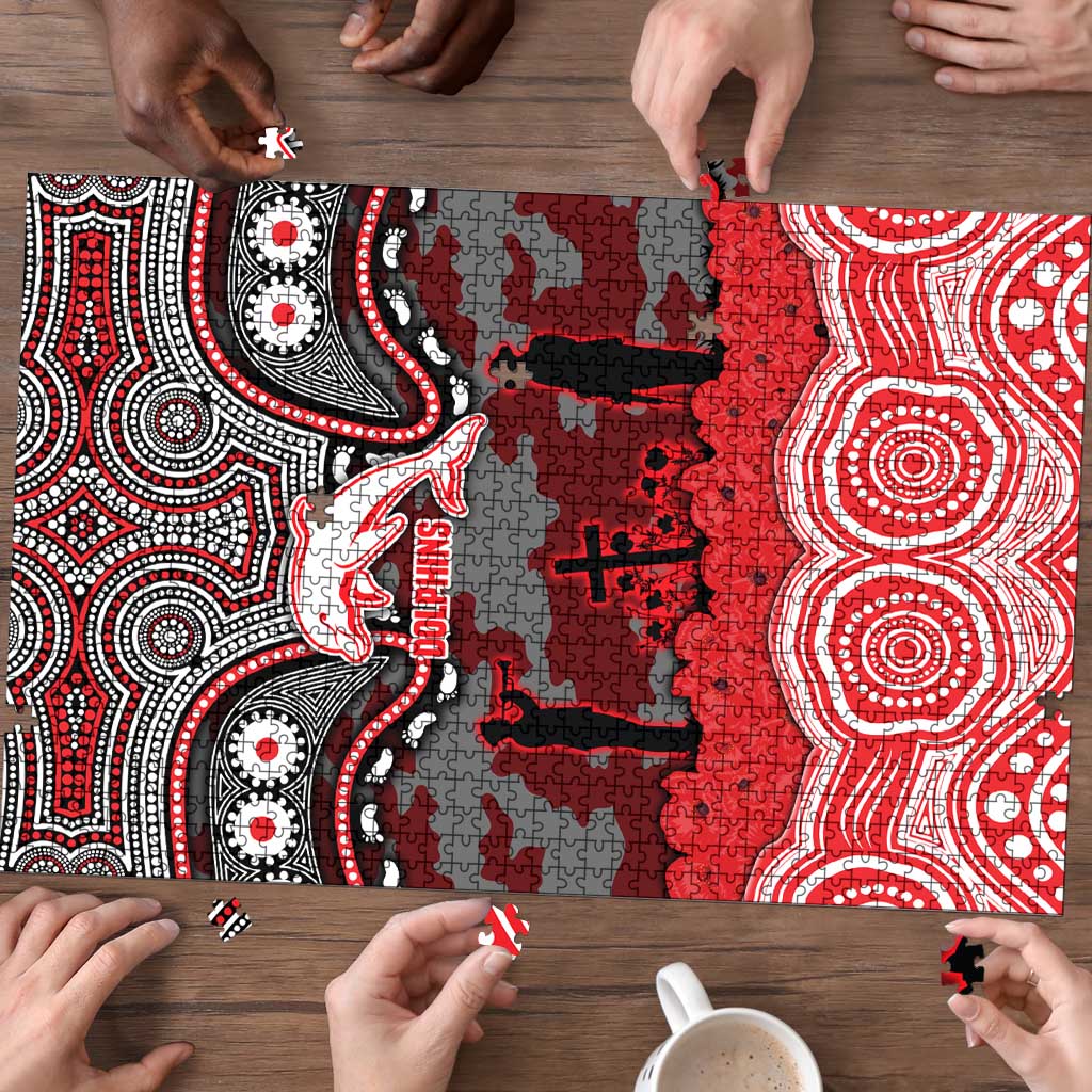 ANZAC Day Dolphins Puzzle Military Memorial Aboriginal Indigenous Art