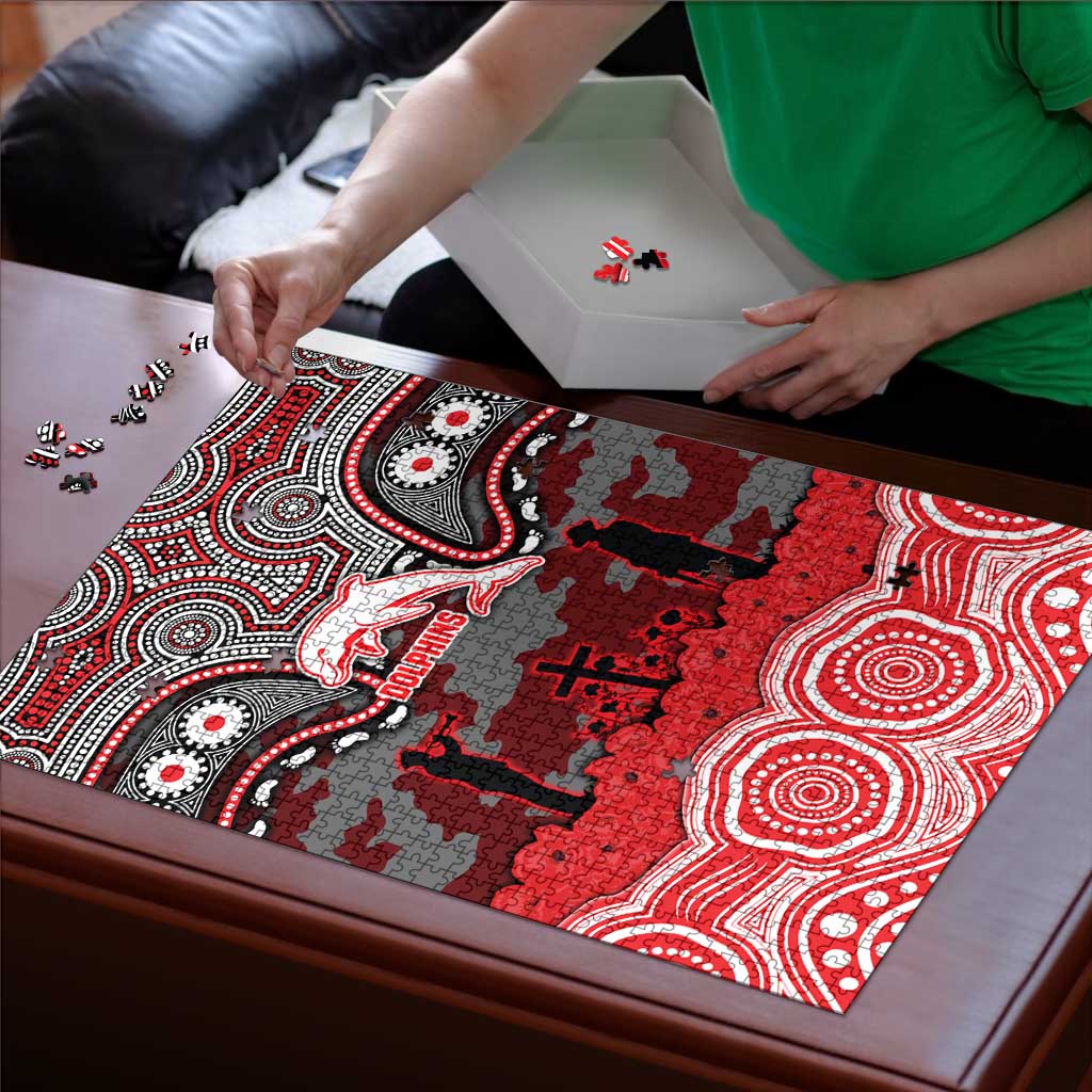 ANZAC Day Dolphins Puzzle Military Memorial Aboriginal Indigenous Art