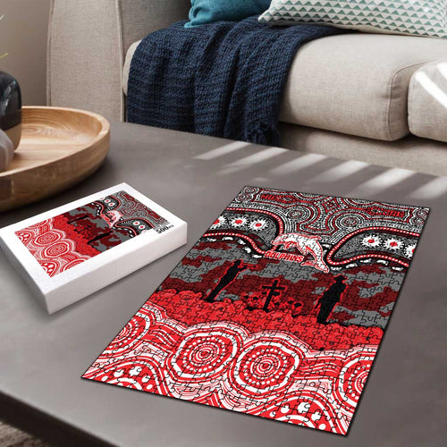 ANZAC Day Dolphins Puzzle Military Memorial Aboriginal Indigenous Art
