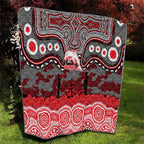 ANZAC Day Dolphins Quilt Military Memorial Aboriginal Indigenous Art