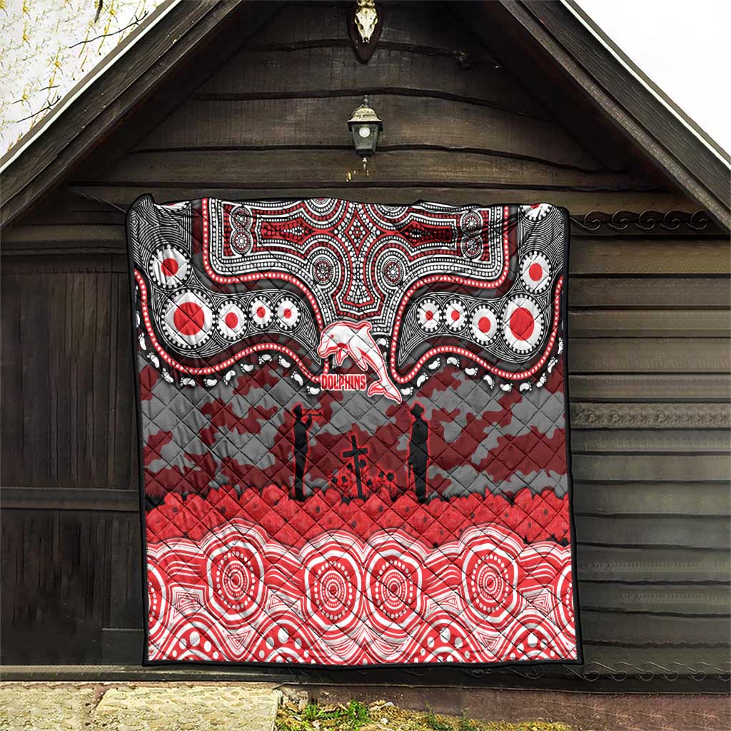 ANZAC Day Dolphins Quilt Military Memorial Aboriginal Indigenous Art