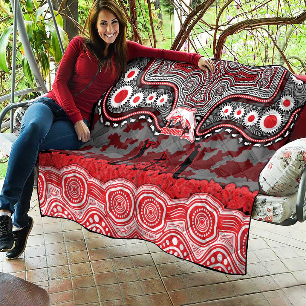 ANZAC Day Dolphins Quilt Military Memorial Aboriginal Indigenous Art