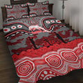 ANZAC Day Dolphins Quilt Bed Set Military Memorial Aboriginal Indigenous Art