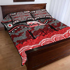ANZAC Day Dolphins Quilt Bed Set Military Memorial Aboriginal Indigenous Art