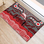 ANZAC Day Dolphins Rubber Doormat Military Memorial Aboriginal Indigenous Art