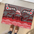 ANZAC Day Dolphins Rubber Doormat Military Memorial Aboriginal Indigenous Art