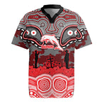 ANZAC Day Dolphins Rugby Jersey Military Memorial Aboriginal Indigenous Art