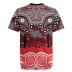 ANZAC Day Dolphins Rugby Jersey Military Memorial Aboriginal Indigenous Art