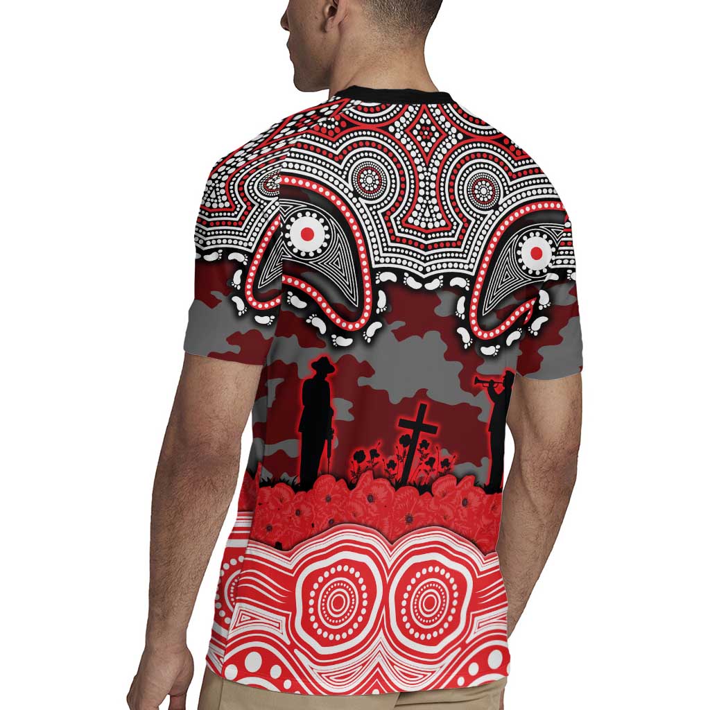 ANZAC Day Dolphins Rugby Jersey Military Memorial Aboriginal Indigenous Art