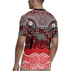 ANZAC Day Dolphins Rugby Jersey Military Memorial Aboriginal Indigenous Art