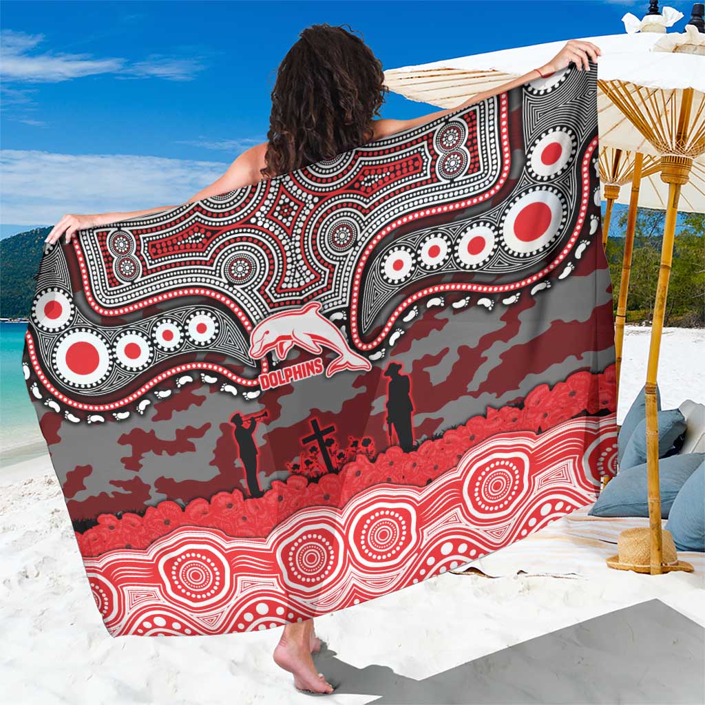 ANZAC Day Dolphins Sarong Military Memorial Aboriginal Indigenous Art