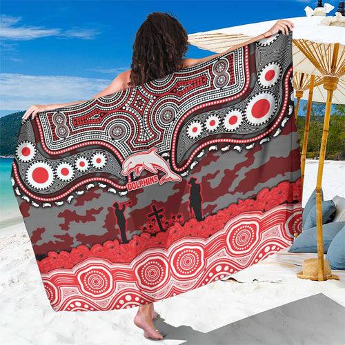 ANZAC Day Dolphins Sarong Military Memorial Aboriginal Indigenous Art
