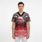 ANZAC Day Dolphins Scrub Top Military Memorial Aboriginal Indigenous Art