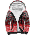 ANZAC Day Dolphins Sherpa Hoodie Military Memorial Aboriginal Indigenous Art