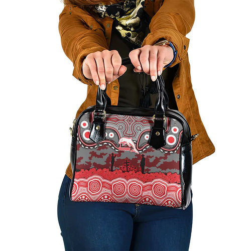 ANZAC Day Dolphins Shoulder Handbag Military Memorial Aboriginal Indigenous Art