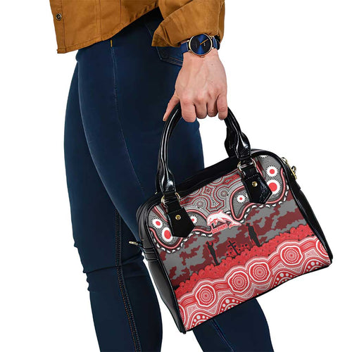 ANZAC Day Dolphins Shoulder Handbag Military Memorial Aboriginal Indigenous Art