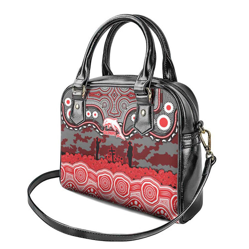 ANZAC Day Dolphins Shoulder Handbag Military Memorial Aboriginal Indigenous Art