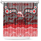 ANZAC Day Dolphins Shower Curtain Military Memorial Aboriginal Indigenous Art