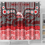 ANZAC Day Dolphins Shower Curtain Military Memorial Aboriginal Indigenous Art