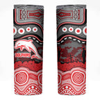 ANZAC Day Dolphins Skinny Tumbler Military Memorial Aboriginal Indigenous Art