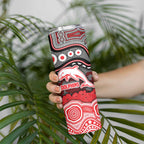 ANZAC Day Dolphins Skinny Tumbler Military Memorial Aboriginal Indigenous Art
