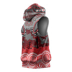 ANZAC Day Dolphins Sleeveless Hoodie Military Memorial Aboriginal Indigenous Art
